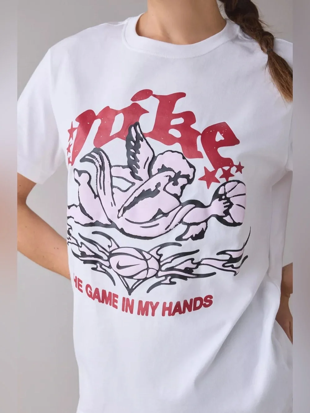NWT Nike Sportswear Cherub Basketball Short Sleeve Boyfriend Tee
